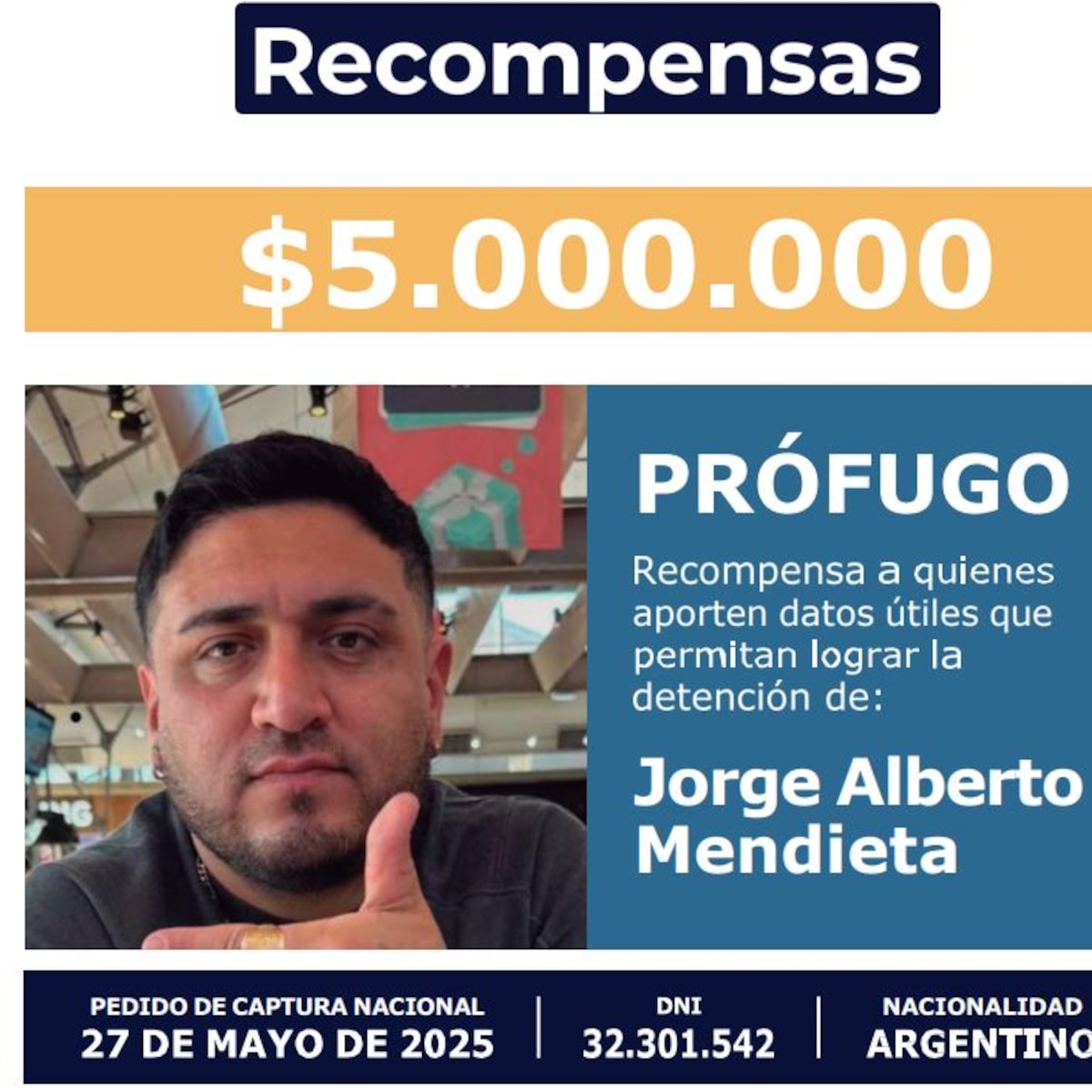 Santa Fe: sigue la búsqueda del líder narco, ofrecen $5 millones