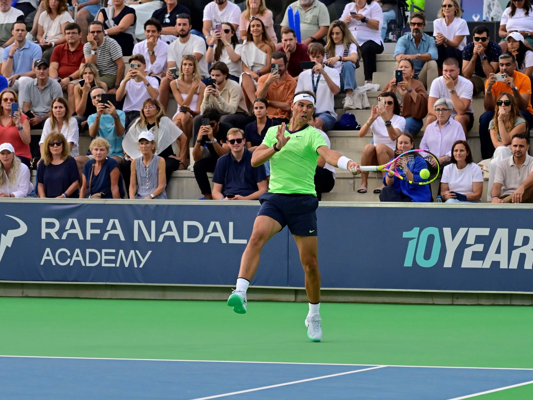 El Rafa volvió a la cancha, se juntó con Moyá y festejó los diez años de su academia a lo grande