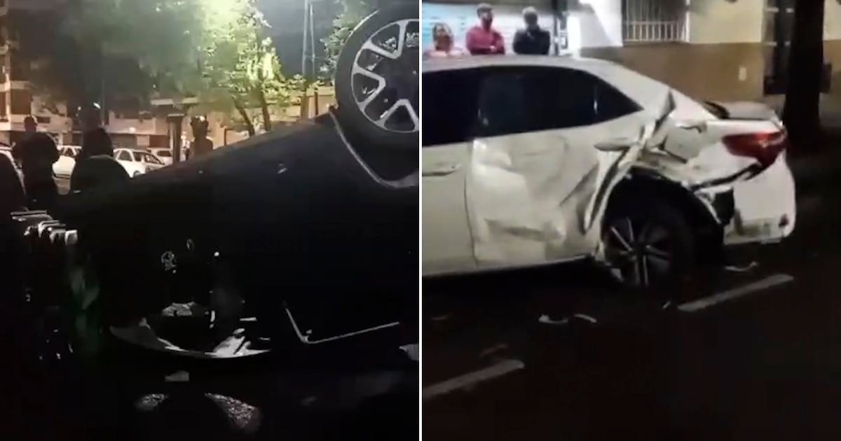 Volcó alcoholizada en Caballito, protagonizó un choque múltiple y quedó detenida con 1,79 g/l en sangre