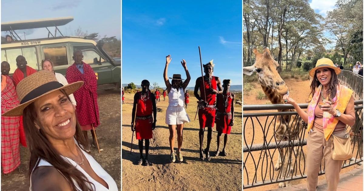 Anamá Ferreira se fue al corazón de África y volvió con selfies con jirafas y bendiciones masái