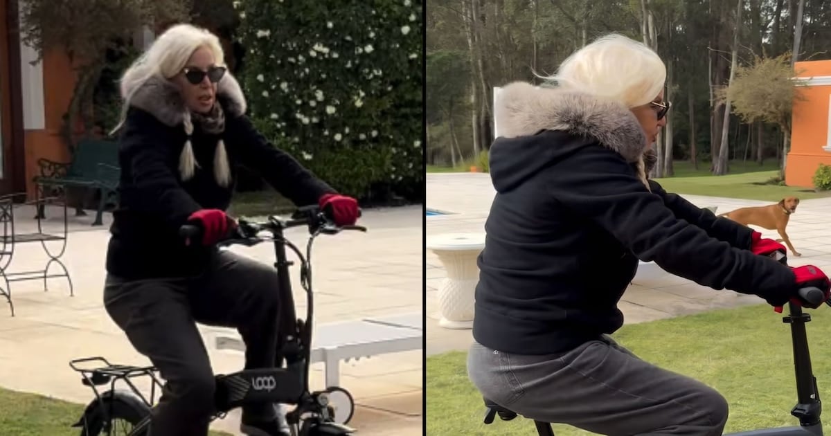 Susana Giménez en bicicleta y puso a trabajar a sus perros